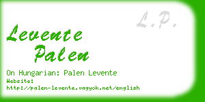 levente palen business card